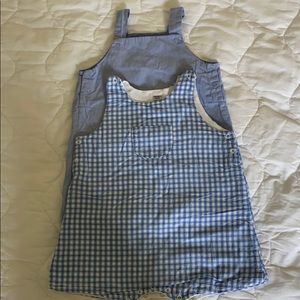 Set of two suspenders shorts